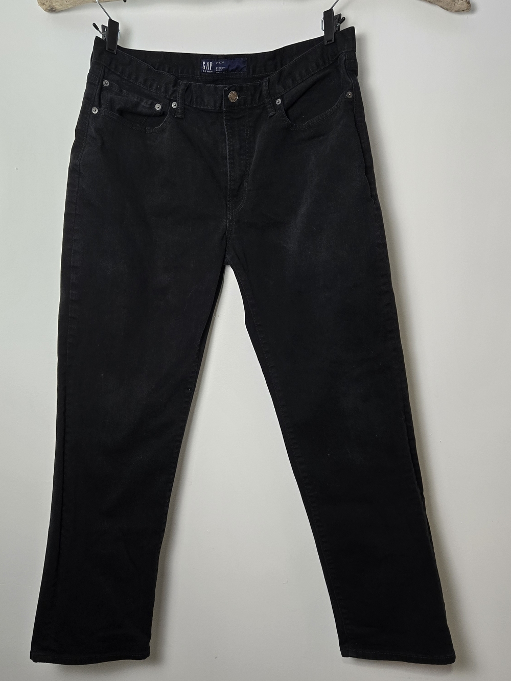 GAP Black Straight-Leg Jeans